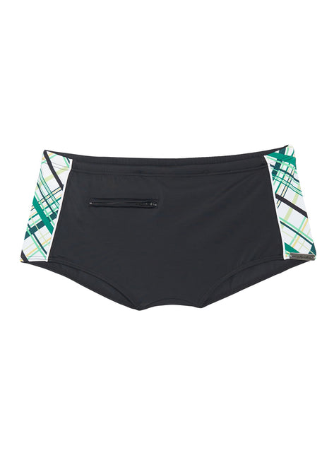 Wavebreaker Men's Check Euro Leg Swim Trunks
