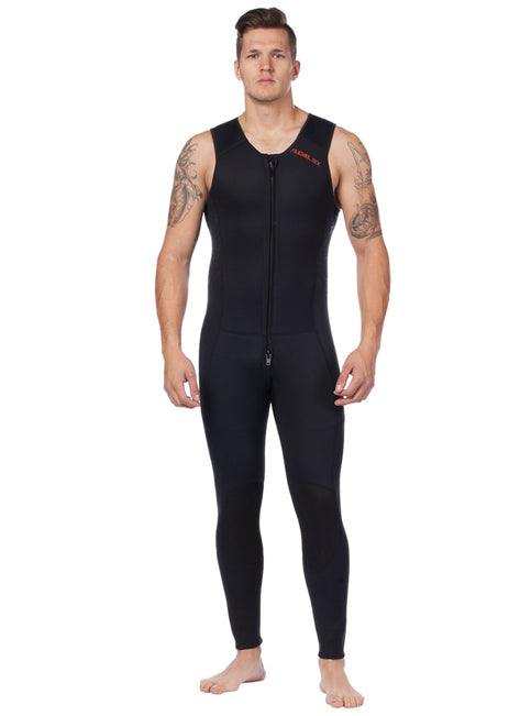 Level Six Men's Farmer John Front Zip Long John Neoprene Wetsuit