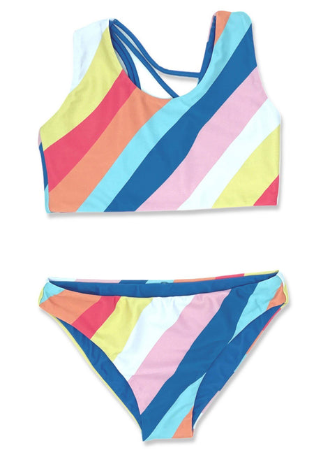 Feather 4 Arrow Girls' Summer Sun Reversible Two Piece Bikini Set (Toddler, Little Kid, Big Kid)