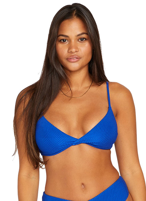 Volcom Women's Simply Rib Vneck Bikini Top