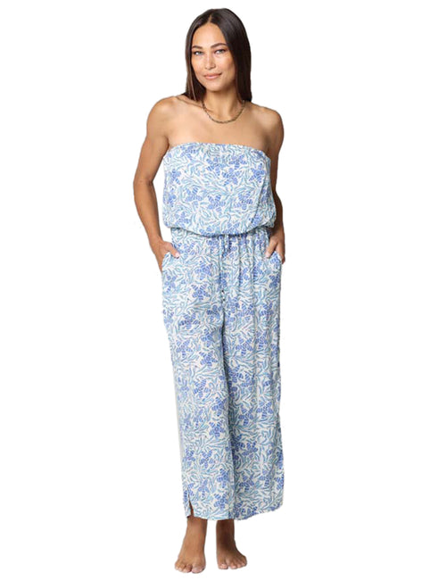 J.Valdi Women's Plumeria Bandeau Jumpsuit