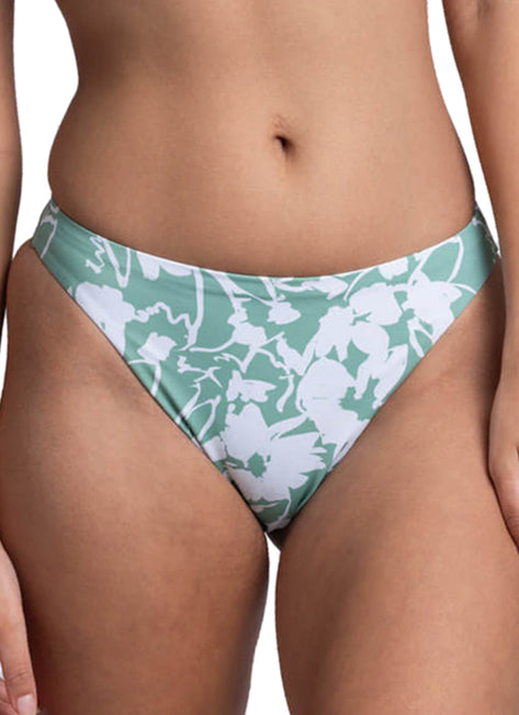 JOLYN Women's Mandy Floriana Cinch Detail French Cut Bikini Bottom