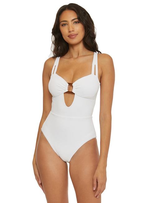 Becca Swim Women's Modern Edge One Piece Swimsuit
