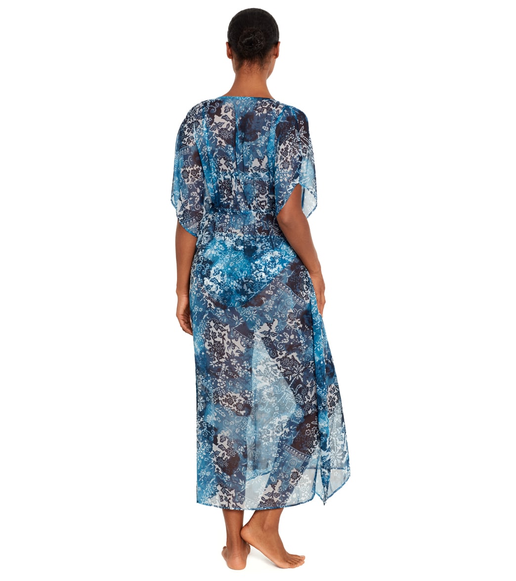 Lauren Ralph Lauren Indigo Patchwork Midi Caftan at