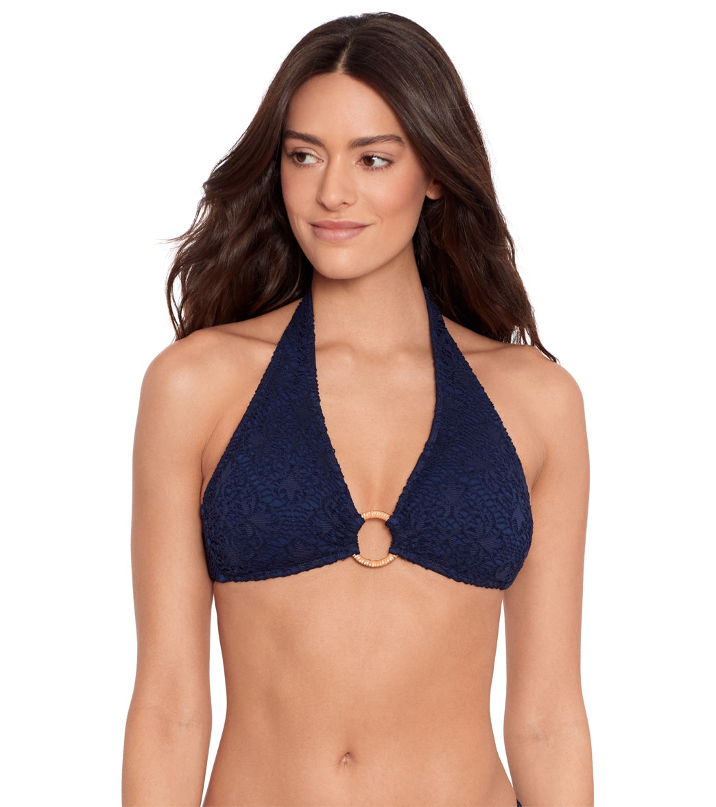 Lauren Ralph Lauren Crochet Rattan Ring Bikini Top at