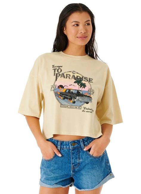 Rip Curl Women's Escape to Paradise Heritage Tee Shirt