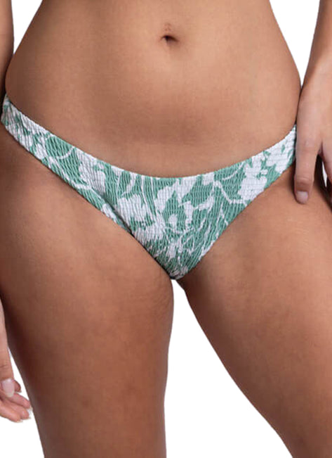 JOLYN Women's Kelia Floriana Smocked French Cut Bikini Bottom