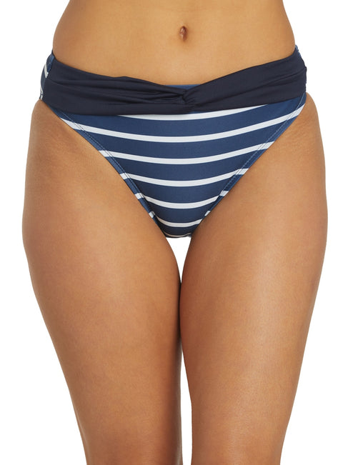 Dolfin Women's Aquashape Print Contemporary Knot Front Bikini Bottom