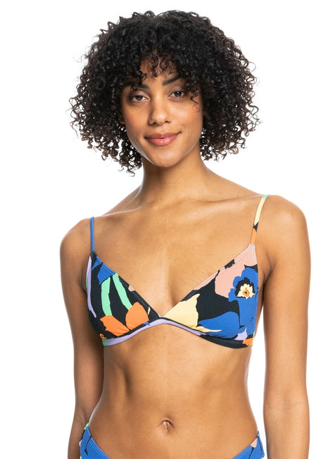 Roxy Women's Color Jam Fixed Triangle Bikini Top