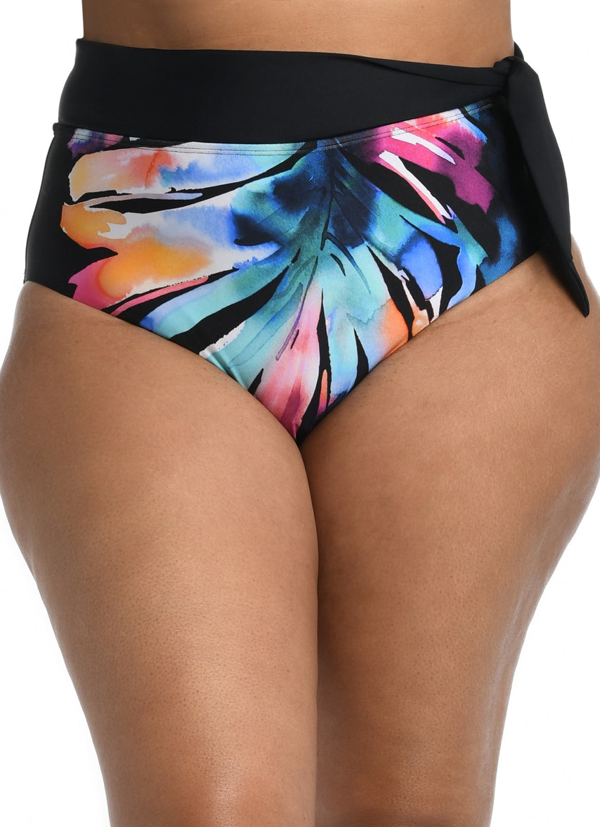 La Blanca Women's Plus Size Prism Palm Convertible High Waist