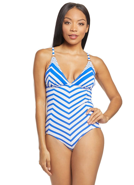 Tommy Bahama Beach Glass Stripe One Piece Swimsuit