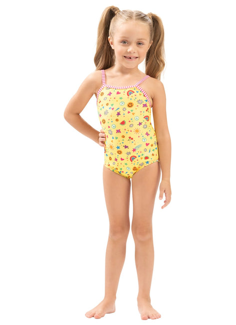 Dolfin Girls' Print One Piece Swimsuit (Toddler, Little Kid)