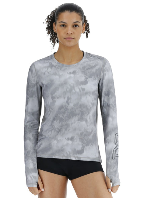 TYR Women's Turbulent SunDefense Vented Long Sleeve UPF 50+ Swim Shirt