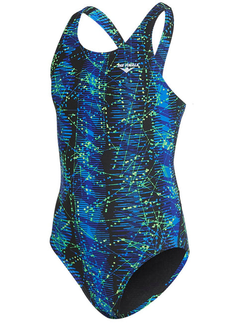 The Finals Girls' Edge Wave Back One Piece Swimsuit