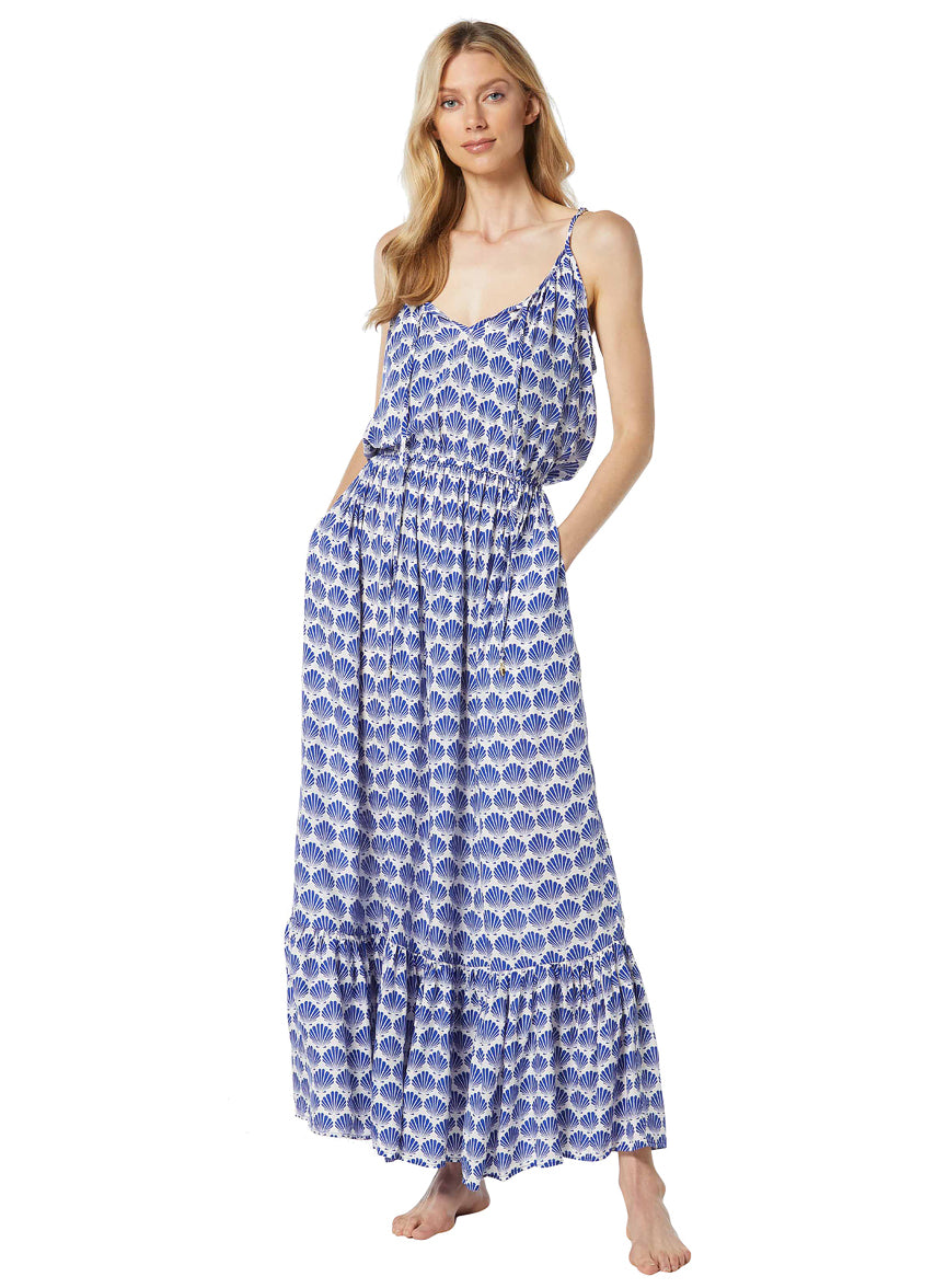 kate spade blue dress Kate Spade New York Zigzag Floral V-Neck Blueberry Blue Midi Dress Size 12 NWT
