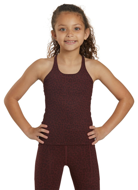 Everyday Yoga Girl Elevated Cheetah Support Tank