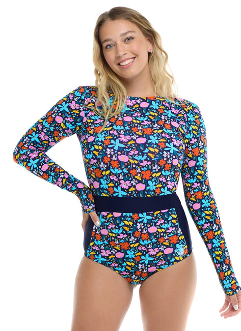 Body Glove Women's Vivid Field Wave One Piece Swimsuit (Paddle Suit)