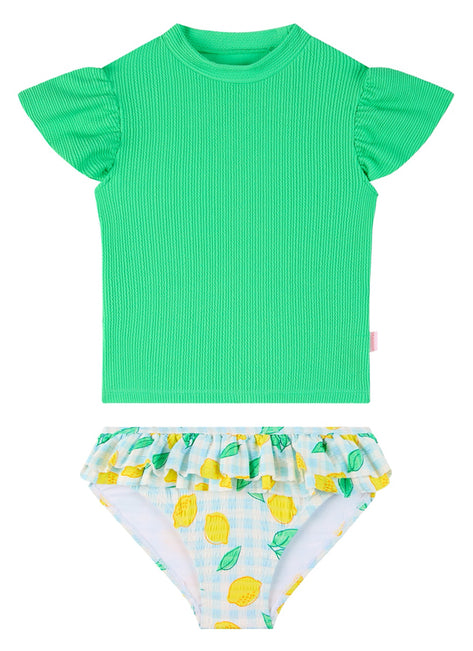 Seafolly Girls' Lisbon Two Piece Rash Guard Set (Baby, Toddler, Little Kid)