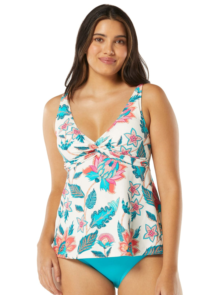 Beach House Women's Vineland Floral Willow Twist Tankini Top at