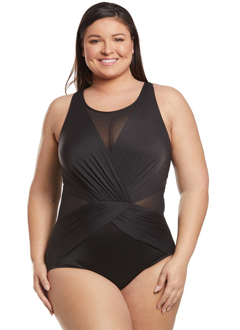 Miraclesuit Plus Size Illusionist Palma One Piece Swimsuit