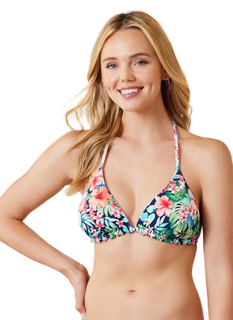 Tommy Bahama Women's Island Cays Flora Reversible String Bikini Top