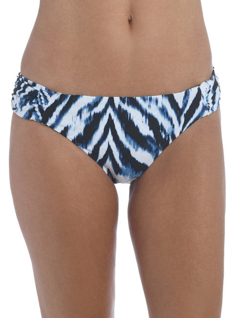 La Blanca Women's Reversible Animal Instinct Side Shirred Bikini Bottom