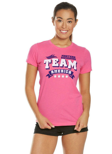 USMS Women's Team America Crew Neck Tee