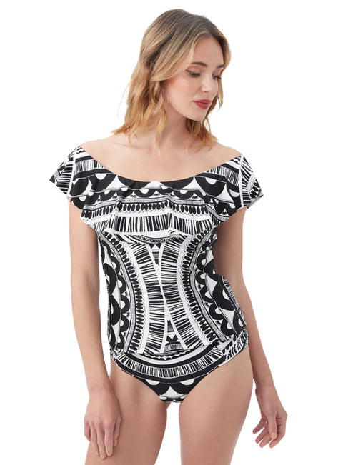 Trina Turk Women's Hula Ruffle Tankini Top
