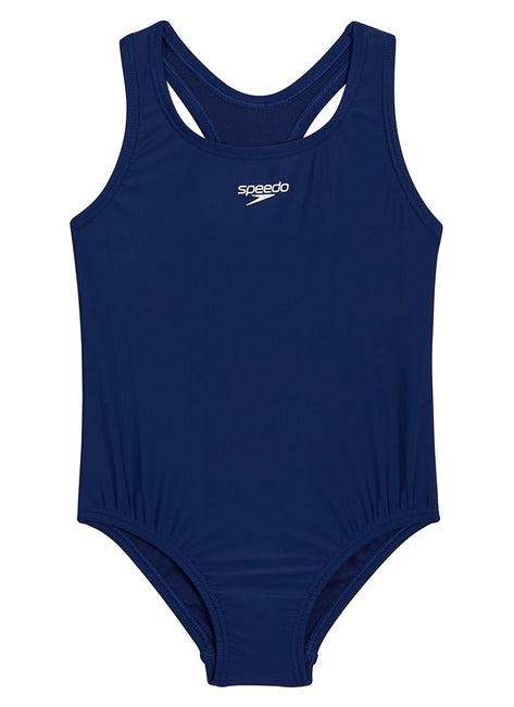 Speedo Girls' Solid Racerback One Piece Swimsuit (Little Kid, Big Kid)
