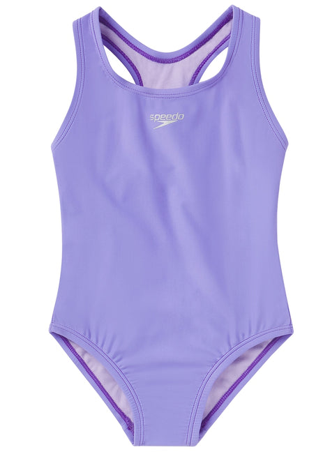 Speedo Girls' Solid Racerback One Piece Swimsuit (Little Kid, Big Kid