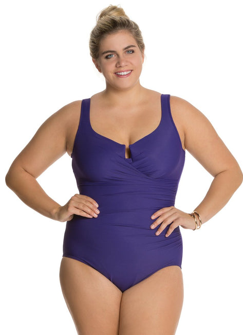 Miraclesuit Plus Size Solid Escape One Piece Swimsuit