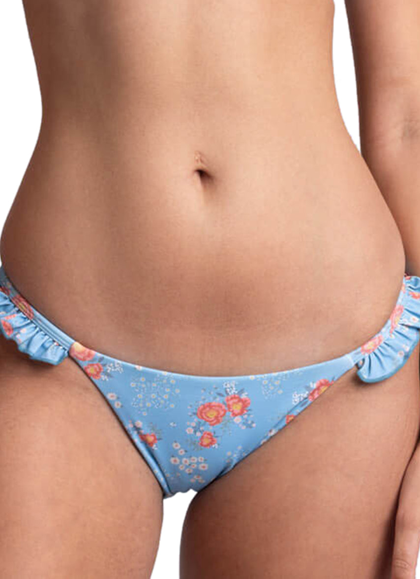 JOLYN Women's Karlee Rosalinda Side Ruffles Low Rise Bikini Bottom