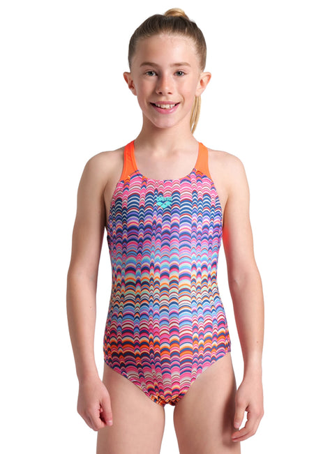 Arena Girls' Ondulation Pro Back Once Piece Swimsuit (Little Kid, Big Kid)