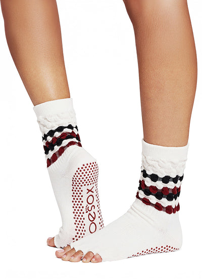 Toesox Crew Half Toe Grip Socks