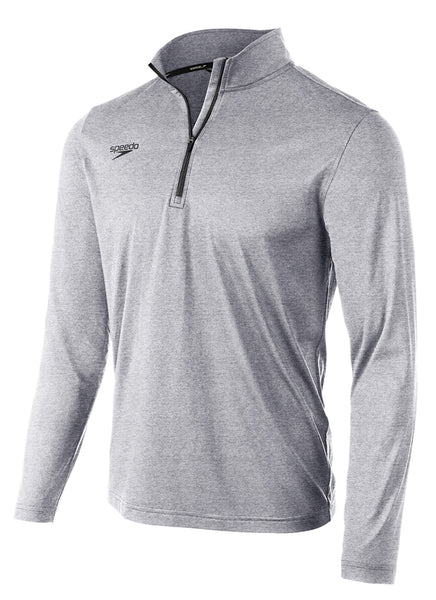Speedo Unisex 1/4 Zip Solid Pullover Shirt at SwimOutlet.com