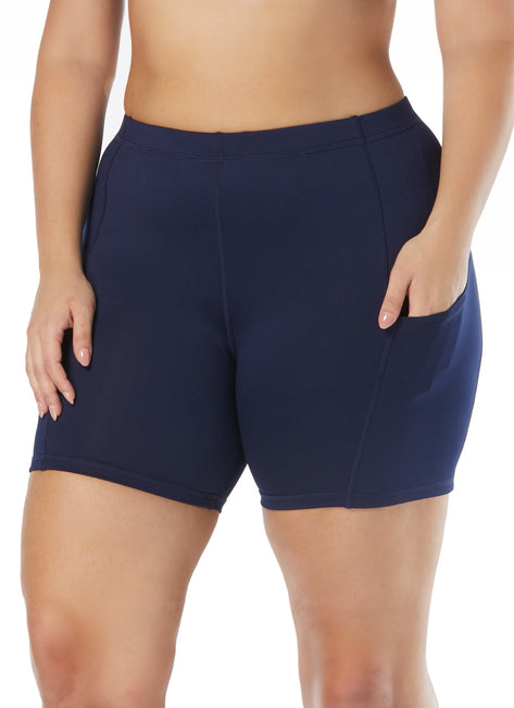 Beach House Women's Plus Size Paloma Beach Solid Indy Swim Short