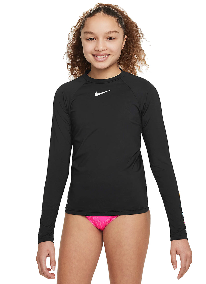 Nike Girls' Charms Long Sleeve Hydroguard (Big Kid) at