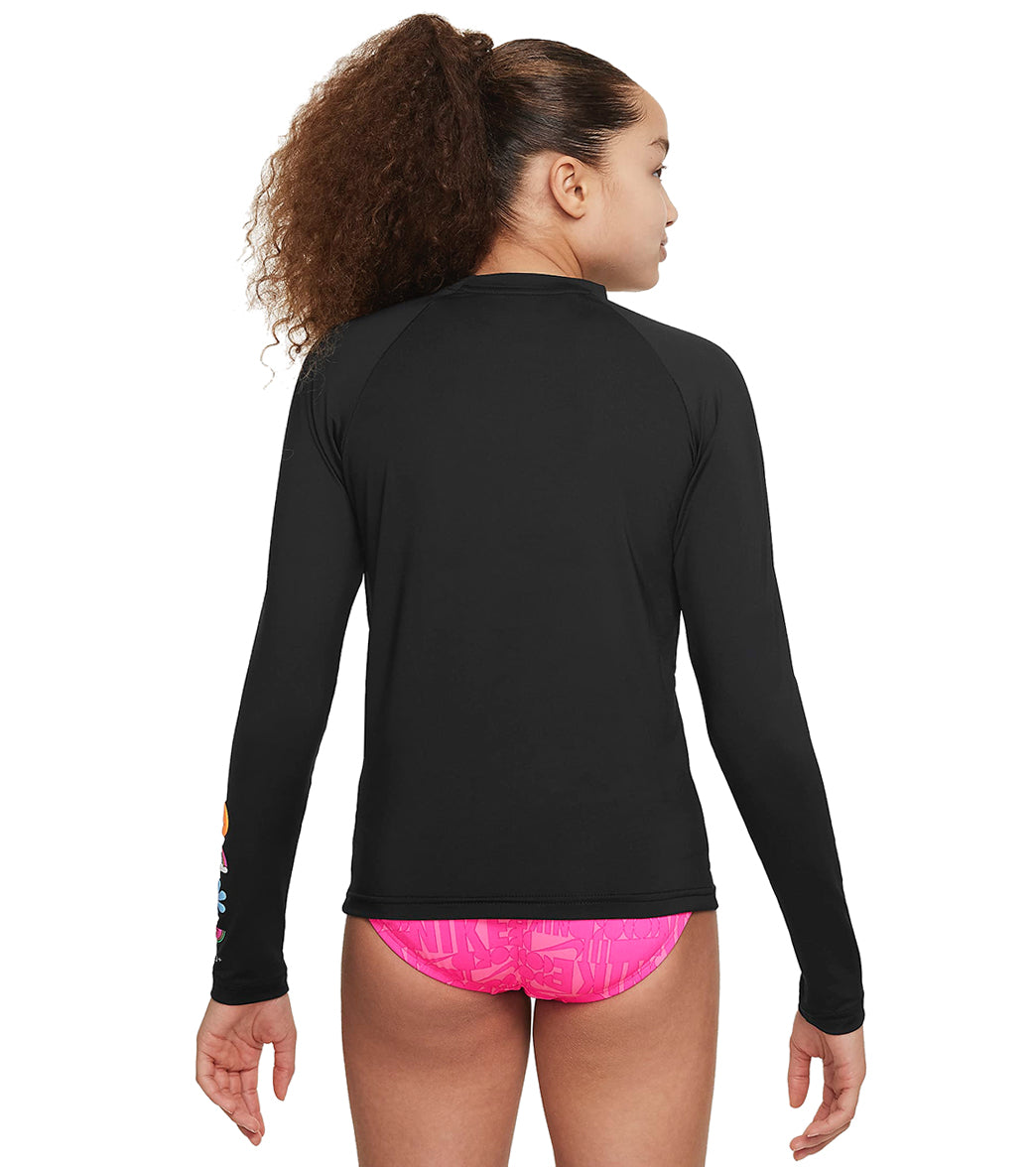 Nike Girls' Charms Long Sleeve Hydroguard (Big Kid) at SwimOutlet.com