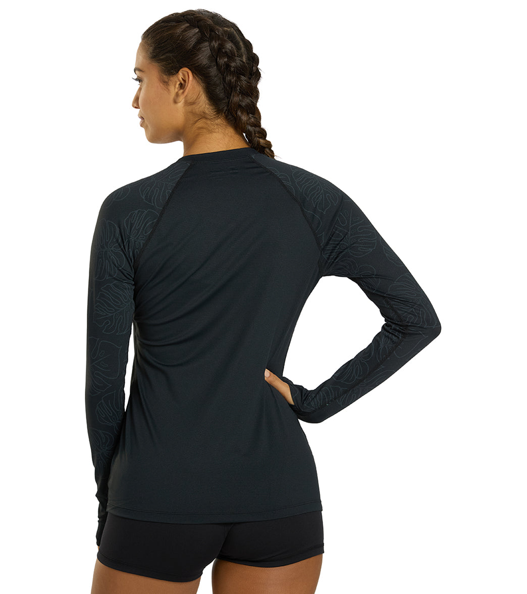 Xcel Women's Ventx Hawaiian Inspired Leaf Print Long Sleeve UV