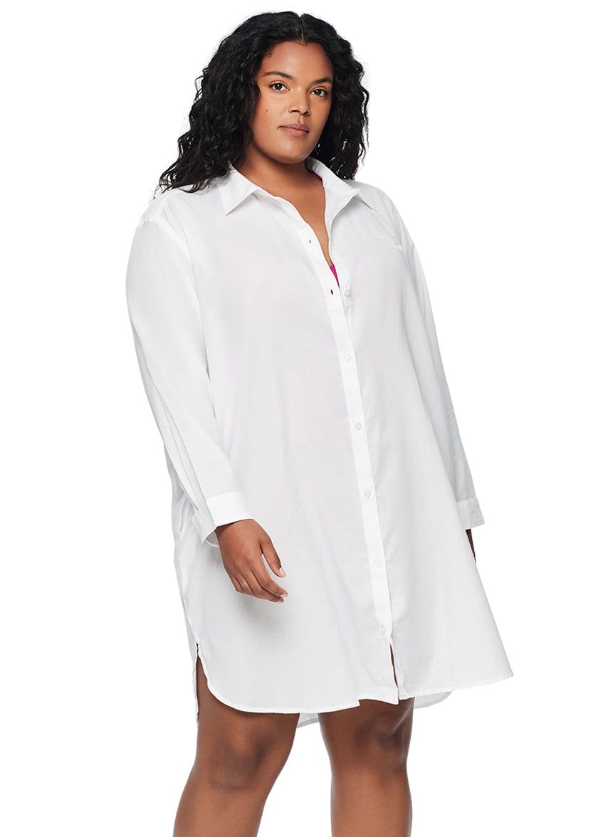Lauren Ralph Lauren Women's Plus Size Maxi Beach Shirt at