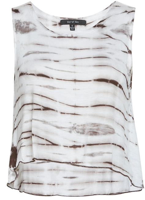 Yak & Yeti Crop Top Tie Dye Sleeveless