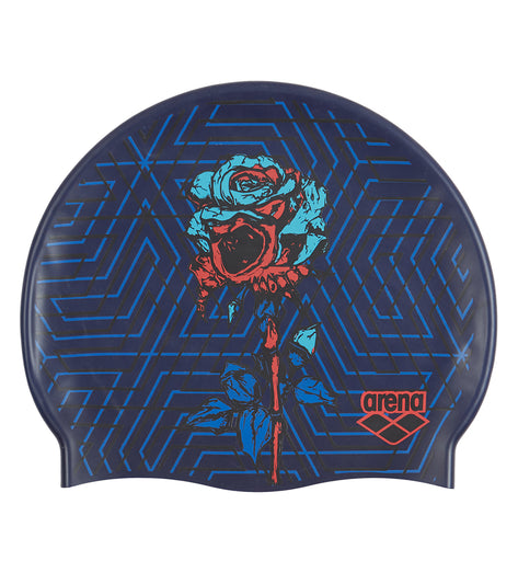 Arena Drew Kibler Roses Silicone Swim Cap