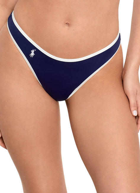 Polo Ralph Lauren Women's Logo Icons High Leg Scoop Bikini Bottom