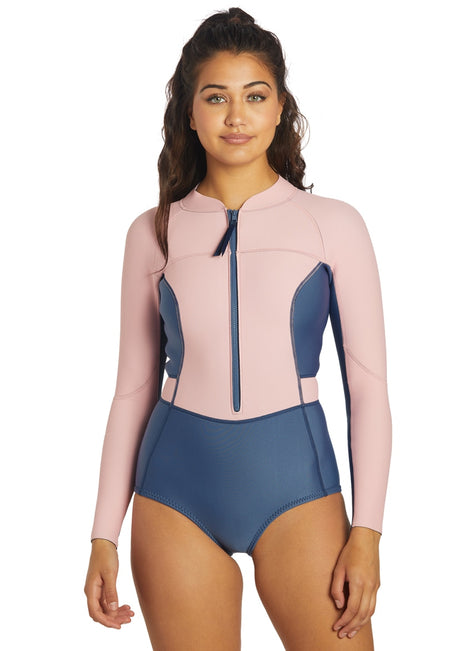 Level Six Women's 1.2mm Neoprene Mystique Front Zip Long Sleeve One Piece Swimsuit