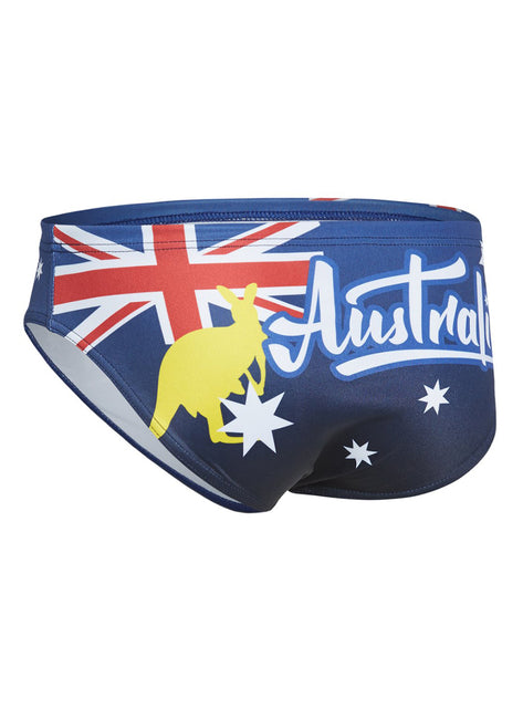 Turbo Men's Australia Lettering Water Polo Brief