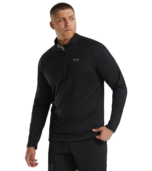 TYR Men's Long Sleeve Quarter Zip at SwimOutlet.com