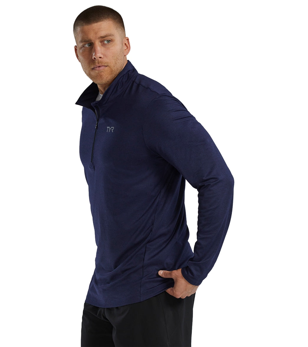 TYR Men's Long Sleeve Quarter Zip at SwimOutlet.com