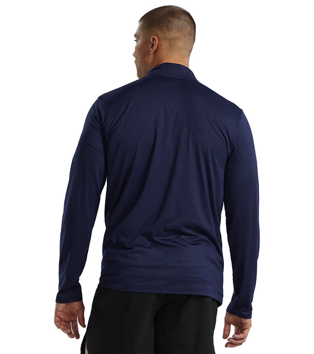 TYR Men's Long Sleeve Quarter Zip at SwimOutlet.com