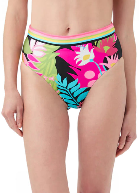 Trina Turk Women's Tiki Reversible High Waist Bikini Bottom