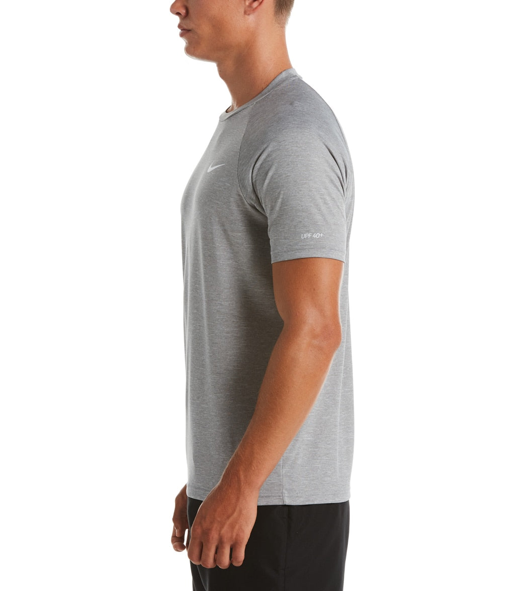 nike men's heather short sleeve hydroguard